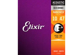 Струны ELIXIR 11002 NanoWeb 10-47 бронза д/ак.гитары