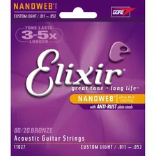 Elixir 11152 NanoWeb струны для 12-струнной акустической гитары 10-47