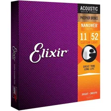 Elixir 16027 NanoWeb - Комплект струн для акустической гитары